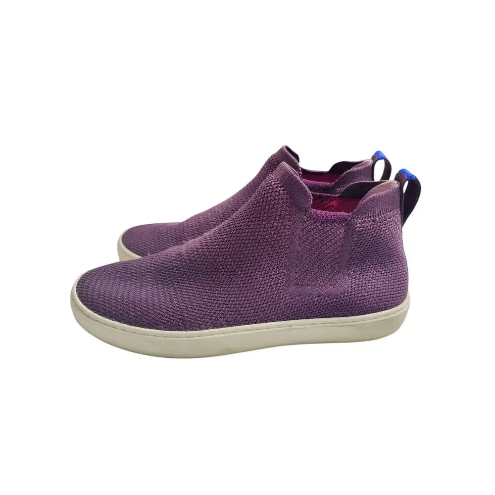 Rothy's Women's Sz 10.5 Berry Purple Chelsea High Top Slip On Sneakers